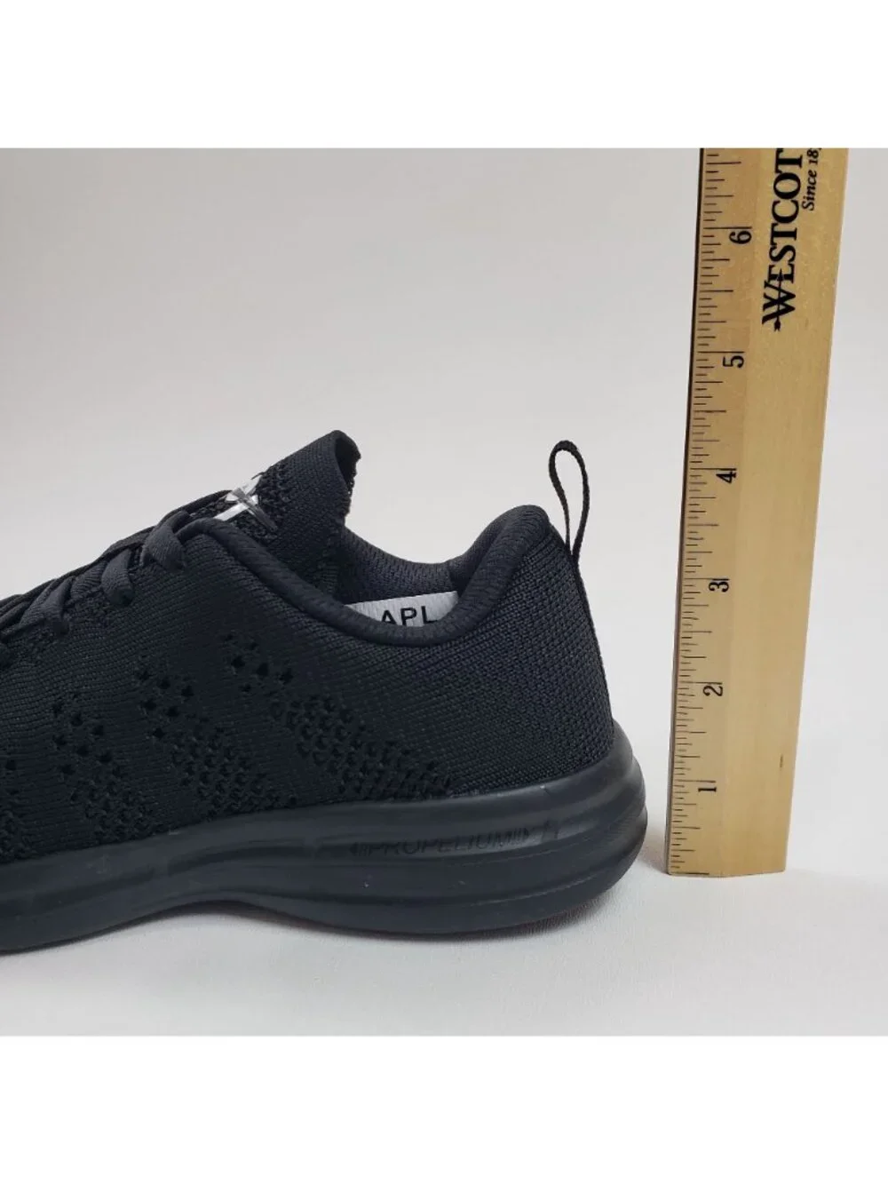 APL TechLoom Pro Black Black White Women’s Size 5 Athletic Knit Running Shoes - Picture 11 of 16